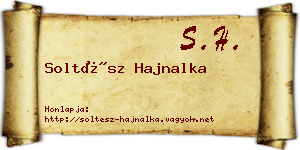 Soltész Hajnalka névjegykártya