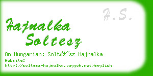 hajnalka soltesz business card